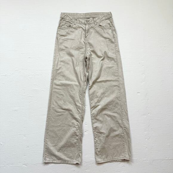 H&M Divided Khaki High Rise Wide Leg Pants, Size 2 - Picture 1 of 7